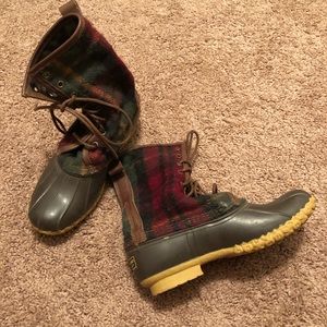 L.L. Bean Plaid Duck Boot